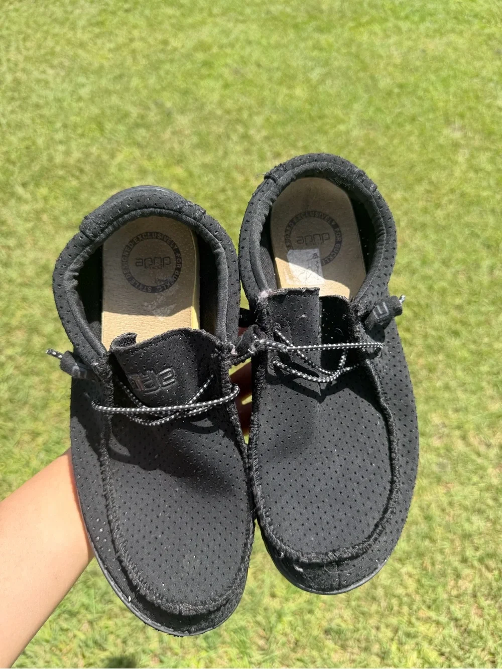Hey Dude Kids Black Lightweight Slip-On Slippers